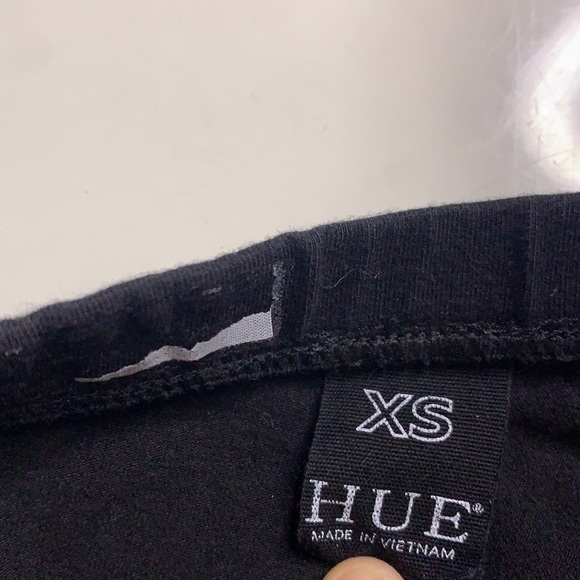 HUE Full Length Solid Black Casual Stretch legging - Picture 2 of 5